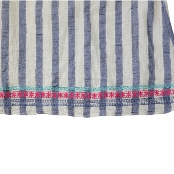 THML Floral Embroidered Striped Halter Midi Dress - Picture 3 of 5